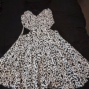 Black & White Cheetah Print Dress